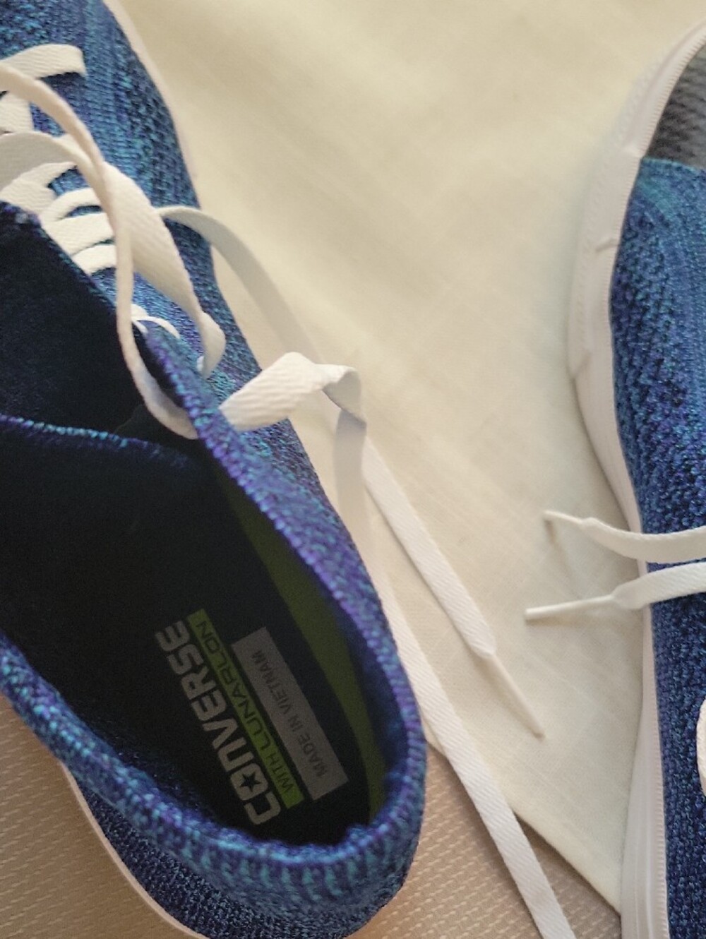 Converse High-Top Sneakers in Blue with White Accents - Picture 5 of 8